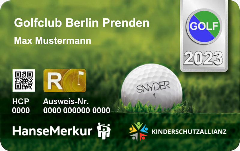 DGV Ausweis Mitgliedschaft Berlin im Golfclub Brunstorf goldenes R Hologramm