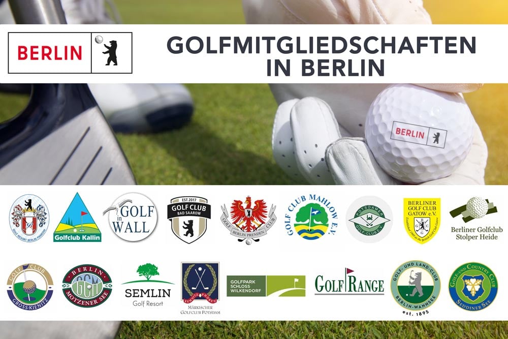 Golfmitgliedschaften Vergleich Berlin. 18 Logos Golfclubs.