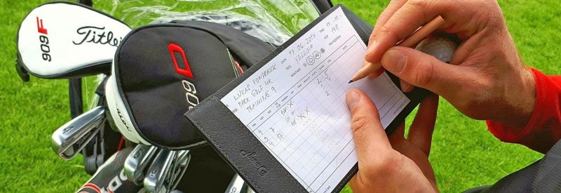 Scorekarte ausfüllen Golfturnier